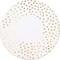 50 Pcs 14 Inch White and Gold Foil Paper Place Mats Golden Polka Dots Round Placemats Disposable Decorative Table Mats for Wedding Banquet Party Home Dining Table Decor